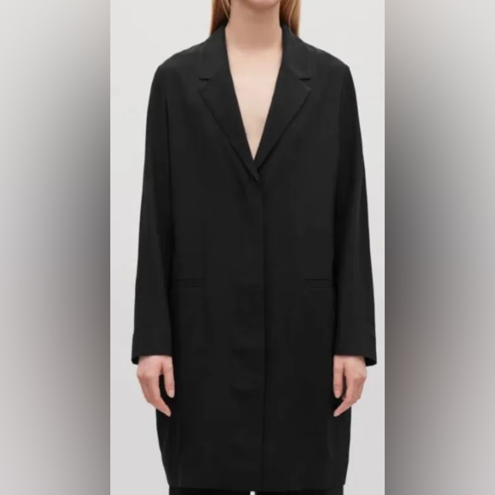 COS Elegant Silk Black Women's light blazer